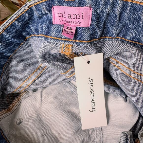 NWT-Miami of Francesca’s-Roberta Dark Wash Denim Midi Skirt w/ Front Slit-XSmall - Picture 11 of 11